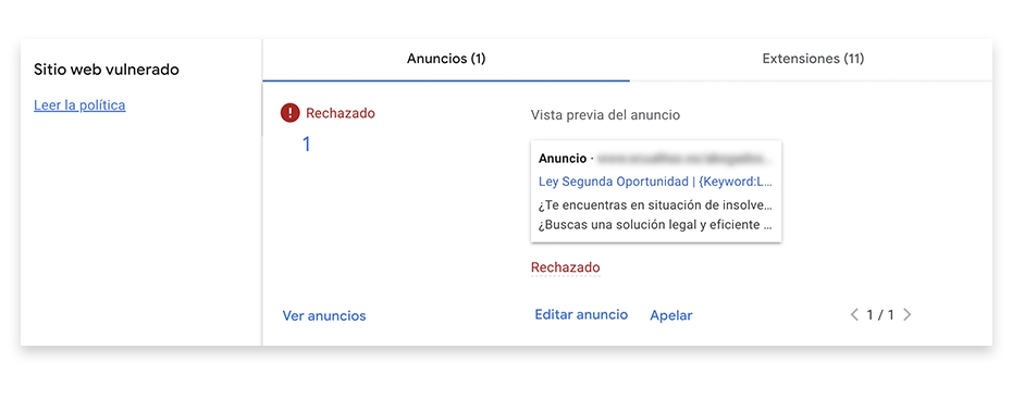 Politicas Google Ads